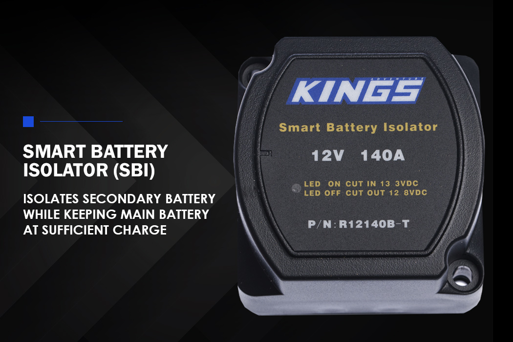 Kings 12v Dual Battery System Kit Caravan Cable 4WD Smart Isolator